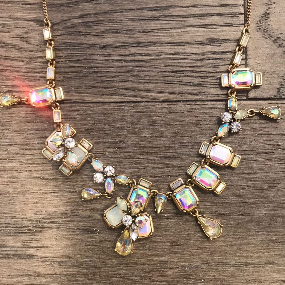 NWT Jcrew Crystal Clustered Stone Necklace